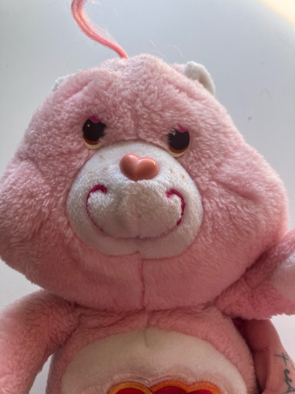 Care Bears Vintage 1983 Love A lot Bear Plush Pink Hearts Kenner Stuffed Toy 13โ - Picture 5 of 9